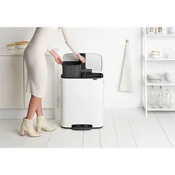 Бак для сміття Brabantia Bo з педаллю 2x30 л білий (211447) - мініатюра 5