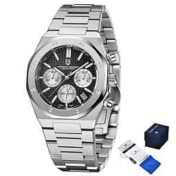 Чоловічий наручний годинник PD-1707 Silver-Black Pagani Design acs0031121