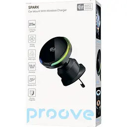 Автотримач із бездротовою зарядкою Proove Spark Qi2.2 25W Black (WHSQ25002001) [165615] - мініатюра 11