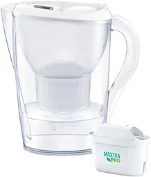 Фільтр-глечик Marella Memo MXPro 2.4л (1.4л очищеної води) з фільтр-картриджем білий 3шт Brita kuh0015603