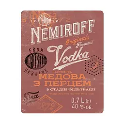 Настоянка Nemiroff Originals Українська медова з перцем 40% 0.7 л (1649) - мініатюра 4
