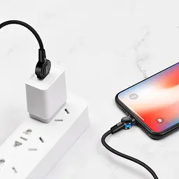 USB Cable Hoco S8 Magnetic Lightning Black 1m - мініатюра 7