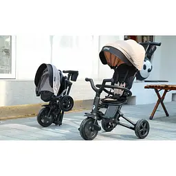 Велосипед складаний триколісний дитячий Qplay Nova Niello Beige (S700-12Nova+EvaBeige) - мініатюра 8