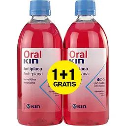 Ополіскувач для ротової порожнини KIN Oral з гексетидином 0.10% (2 шт. x 500 мл)