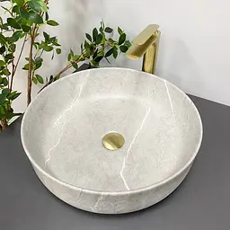 Умивальник VBI Bari grey stone matt накладний VBI-011603, Сірий - мініатюра 3