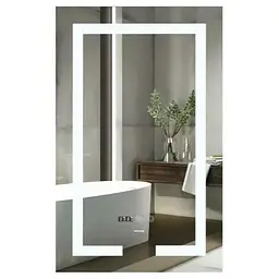 Дзеркало Mixxus ARD MR06-60x80 з LED Touch, Anti-fog, димером, регулюванням яскравості, годинником (MI6929)