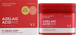 Тонер-педи з азелаїновою кислотою 60 шт VT Cosmetics Azelaic Acid Toner Pad - мініатюра 2