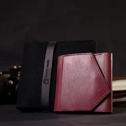 Шкіряний жіночий гаманець GRANDE PELLE 10х9,7х1 см acs0027015 - мініатюра 9