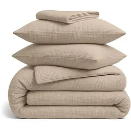 Комплект постільної білизни Cosas Beige Євро муслін магнолія (Muslin_050Beige_El-050Beige_200)