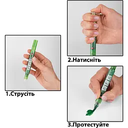 Набір маркерів акварельних Santi Glitter Brush Відтінки зеленого 3 шт. (390771) - мініатюра 5