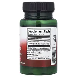 Бета-ситостерин Swanson Beta-Sitosterol 160 mg Maximum Strength, 60 капсул з комплексу фітостеролів - мініатюра 2