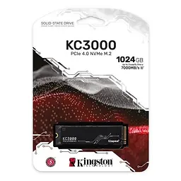 Твердотільний накопичувач SSD 1Tb, KC3000, PCI-E 4.0 x4, M.2 2280, 3D TLC, 7000/6000 МБ/с Kingston teh0019726 - мініатюра 4