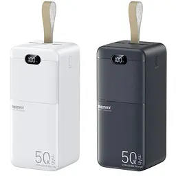Павербанк Remax RPP-117 / 50000 мАг / PD 27W+QC 22.5W / USB-C + USB-A + Micro-USB / Чорний - мініатюра 5