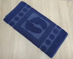Турецький рушник для ніг Zeron 50х70 Dark Blue щільність 750 г/м2 - мініатюра 4