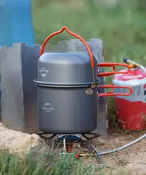 Набір туристичного посуду Naturehike з казанком для багаття (4 од.) - мініатюра 8