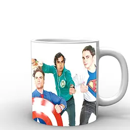 Кухоль GeekLand Теорія великого вибуху The Big Bang Theory супергерої BB.002.14 330 мл білий - мініатюра 3