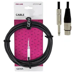 Мікрофонний аудіо кабель Gewa Jack 6.3 mono - XLR Female Pro Line 6 м - мініатюра 2