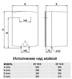 Водонагрівач GORENJE GT 15О/B9 (298362) - мініатюра 2