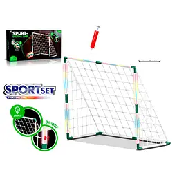 Дитячі футбольні ворота A-Toys 68×88×36 см зі світловими ефектами, сіткою і м’ячем MR1654