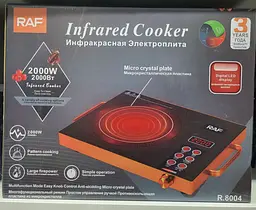 Інфрачервона настільна електрична плита 2000W сенсорне керування з РК-дисплеєм RAF 8004 - мініатюра 10