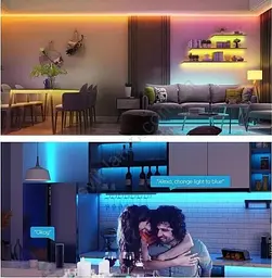 Розумна світлодіодна стрічка Govee H615A RGB Smart Wi-Fi + Bluetooth LED Strip Lights з мікрофоном 5 м - мініатюра 2
