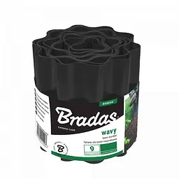 Бордюр хвилястий газонний Bradas 9 м х 10 см чорний OBFBK 0910