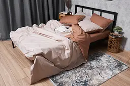 Комплект постільної білизни Moon&Star Бязь Gold Люкс Brown Blanc євро 200х220 наволочки 4х70х70 - мініатюра 5