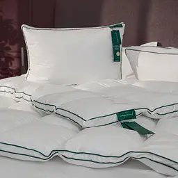 Ковдра MirSon Imperial Delight пухова літня 110х140 см біла із зеленим кантом - мініатюра 7