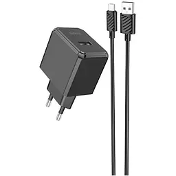 Зарядний пристрій HOCO CS11A Ocean USB + cable USB to Micro 5P 10.5W Black (6942007603584)