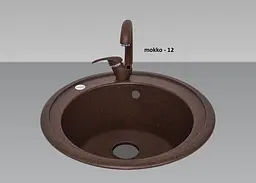 Кухонна мийка Adamant SUN mokko d 510x200 мм, без крила d 51 - мініатюра 2