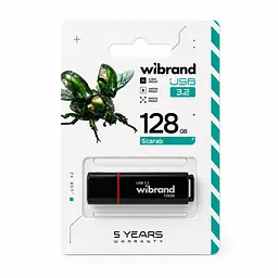 Флеш-накопичувач Wibrand USB 3.2 Gen1 Scarab 128GB Black (WI3.2/SC128P11B) - мініатюра 2