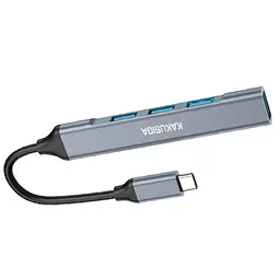 Концентратор конвертер USB Hub Kakusiga KSC-752 Type-C на 4 порти USB 3.0 USB 2.0x3 - мініатюра 2