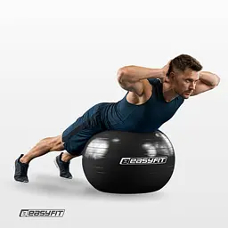 М’яч для фітнесу EasyFit BalanceBall 65 см чорний - мініатюра 7