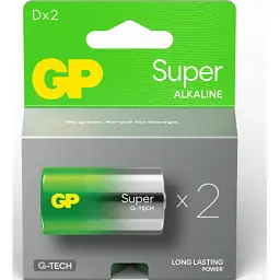Батарейка Gp D Super Alkaline LR20 * 2 (13A21-SB2 / 4891199220142) - мініатюра 2