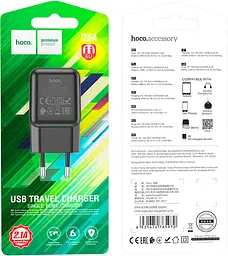 Мережевий зарядний пристрій Hoco C96A 1USB Black [765963] [76659] - мініатюра 5