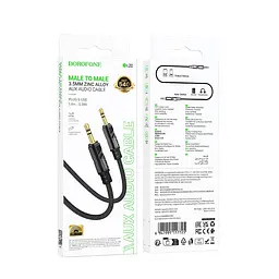 Аудіокабель Borofone BL22 Dignity audio cable AUX чорний - мініатюра 2