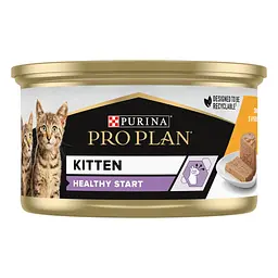 Вологий корм для кошенят Purina Pro Plan Baby Kitten Healthy Start мус з куркою 85 г 12514311 - мініатюра 2