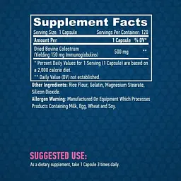 Молозиво Haya Labs Colostrum 500 мг 120 капсул - мініатюра 3
