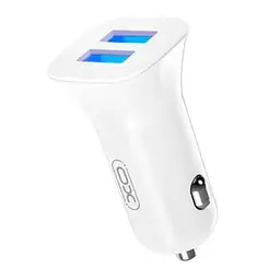 Автомобільний зарядний пристрій XO CC31 12W PC Dual USB car charger Білий