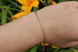 Браслет Xuping Jewelry ромб з огранюванням 19 см 4 мм золотистий - мініатюра 2