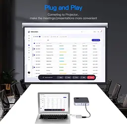 USB Type-C хаб 3в1 з HDMI 4K 60Hz, USB 3.0 та підтримкою зарядки 100W - мініатюра 6