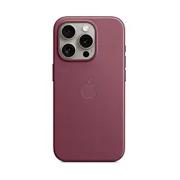 Чехол для Apple iPhone 15 Pro, FineWoven Case with MagSafe, бордовый, защитная накладка из материала FineWoven, противоударный, для iPhone, защита всего корпуса, поддержка беспроводной зарядки и MagSafe, (ARM71984) - мініатюра 4