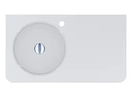 Умивальник Miraggio LOOP 800 L (8813981) Miramarble, Глянцевий, Підвісний, Білий - мініатюра 4