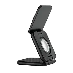 БЗП WIWU Wi-W035 Kevlar Mag Go 3 in 1 wireless charger Black - мініатюра 2