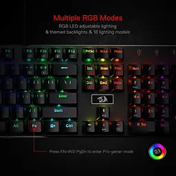 Механічна клавіатура Redragon K556 RGB 104 клавіші Red Switch Hot-Swap, англійська розкладка - мініатюра 5