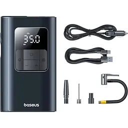 Автомобільний насос Baseus PrimeTrip VA1 Wired Wireless 2-in-1 Tire Inflator black (C11169001121-00)