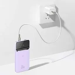 Портативна батарея Powerbank Baseus Wireless Charger Magnetic 10000 mAh 20W PPCX010005 Purple - мініатюра 6