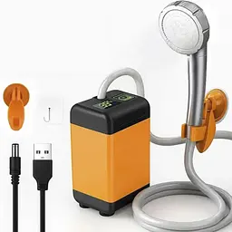 Портативний душ кемпінговий 6000 mAh з дисплеєм індикації температури
