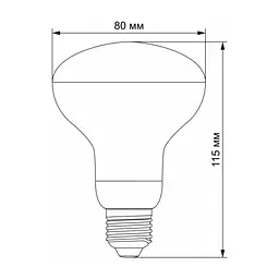Лампочка Videx Filament R80FF 09W E27 1200K (VL-R80FF-09271) - мініатюра 3