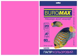 Папір двосторонній NEON малинова, 20 л., А4, 80 г/м² BM.2721520-29 BUROMAX (4823078961938)